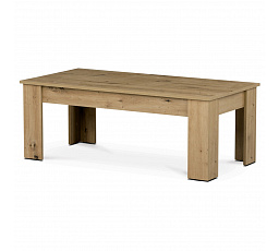 Konferenčný stolík 120x60x45 cm, laminátová doska a nohy, 3D dekor dub artisan