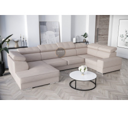 Rohová sedacia súprava ROYAL MAX I 210x375x185 - pravá, béžová