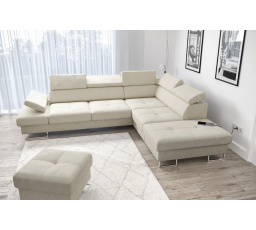 Rohová sedacia súprava GALAXY s funkciou spania 225x280 - pravá, béžová