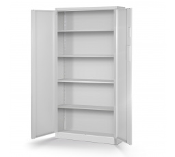 Kancelárska kovová skriňa na dokumenty DANIEL, 900 x 1850 x 400 mm, sivá