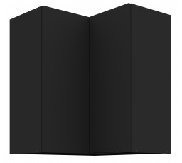Horná skrinka SIENA - 60x60 GN-72 2F (90°), Čierna mat/Čierna mat
