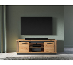 TV stolík URSO 08, dub Craft zlatý / čierna