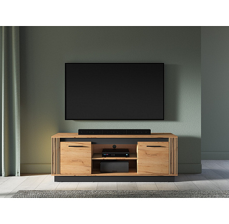 TV stolík URSO 08, dub Craft zlatý / čierna TV stolík URSO 08, dub Craft zlatý / čierna