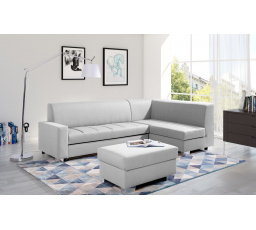 Rohová sedacia súprava MIX s taburetom, Malmo 83, Pravá