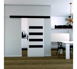 Posuvné dvere STANDART MIX F80, biela/čierna