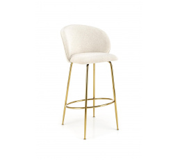 Barová stolička H116, krémová/zlatá