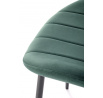 Jedálenská stolička K538 VELVET, Tmavozelený Bluvel 78/Čierna