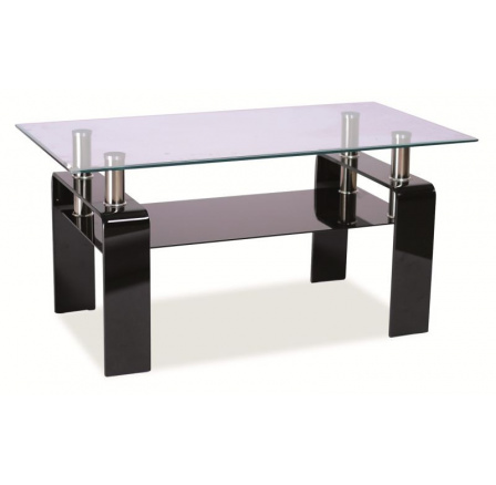 Konferenčný stolík STELLA čierny/sklo (STELLACZ) (S) (K150-Z)