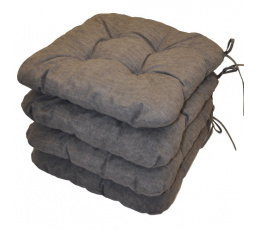 UNI vankúš na sedenie sivý melír - sada 4 kusov