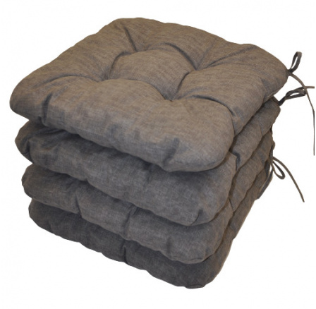 UNI vankúš na sedenie sivý melír - sada 4 kusov