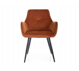 Jedálenská stolička GRAPE VELVET, Cinnamon Bluvel 4215/Black