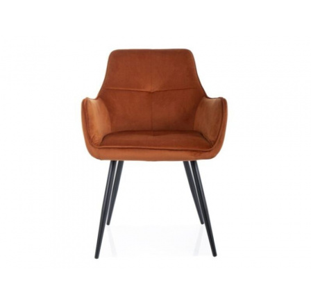 Jedálenská stolička GRAPE VELVET, Cinnamon Bluvel 4215/Black