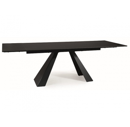 Jedálenský stôl SALVADORE CERAMIC, SAHARA NOIR čierna/čierny mat, 160(240)x90 cm