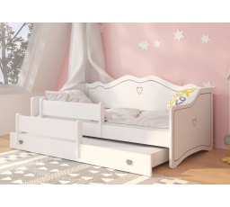 Manželská posteľ s matracom EMKA II Gray 160x80 White+Gray