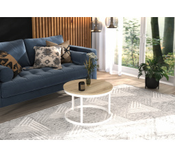 Konferenčný stolík RINEN Biela+Sonoma