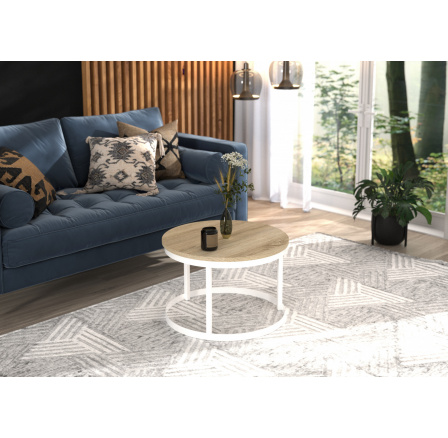 Konferenčný stolík RINEN Biela+Sonoma