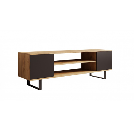 TV skrinka Lofter 155 cm Dub Craft+Čierna TV skrinka Lofter 155 cm Dub Craft+Čierna