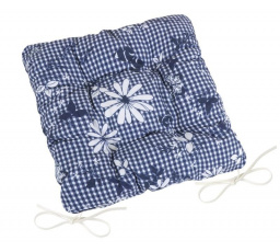 Sedák prešívaný 40x40 cm kocka s kvetom