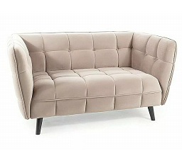 Pohovka CASTELLO 2 Velvet, béžová Bluvel 28/wenge