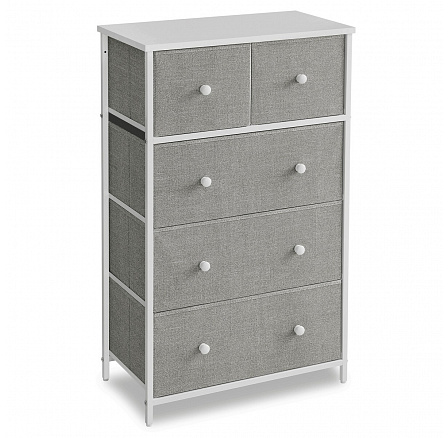 Komoda 56x30x93cm, kov, šedá, AUK-E1051 GREY