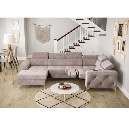 Rohová sedacia súprava ORION MAX III, relax s funkciou spania 165x320x190 cm - fialová, pravá Rohová sedacia súprava ORION MAX III, relax s funkciou spania 165x320x190 cm - fialová, pravá