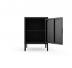 Kovový nočný stolík MODERN MIA X, 424 x 595 x 400 mm, Čierny