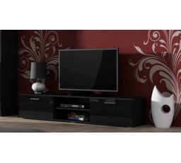 TV komoda SOHO 180, čierna/čierny lesk