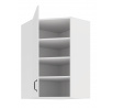 Horná rohová skrinka STILO - 60x60 GN-90 1F (45­°), Biela/Biela
