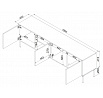 TV komoda INSERTO 3D1W, čierna / dub Wotan