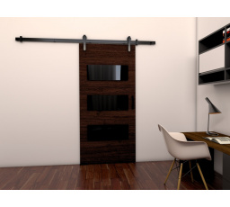 Posuvné dvere LOFT E100, Wenge/čierna