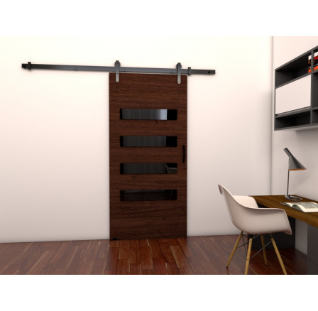 Posuvné dvere LOFT F90, Wenge/čierna Posuvné dvere LOFT F90, Wenge/čierna