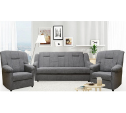 Sedacia súprava Panda S 3+1+1 Aston 17 tmavo sivá