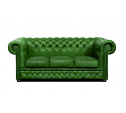 Pohovka Chesterfield Lord 3 koža zelená