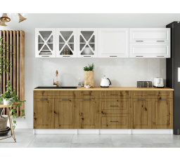 Kuchynská linka Tyra 260/260 biela/artisan MAT