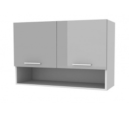 Kuchynská skrinka Femme KL80 2D+P, sivý lesk