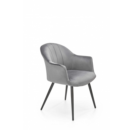 Jedálenská stolička K468, sivá/čierna