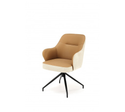 Jedálenská otočná stolička K527, hnedá/béžová/čierna
