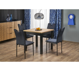 Jedálenský stôl QUBIK, dub artisan/čierny