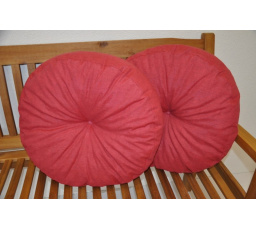 Vankúš okrúhly veľký bordový set 2 kusy