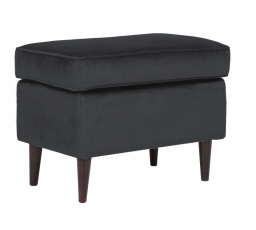 Taburet RON Velvet, čierna Bluvel 19/wenge
