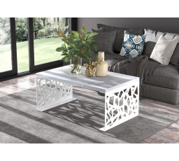 Konferenčný stolík SEMARA 100x60 Biela+Betón