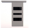 Posuvné dvere na stenu CENTO 106 Gray+Black Lacobel