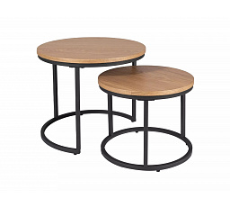 Konferenčný stôl AMARO set 2 stolov, Dub/Čierna