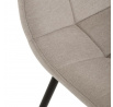 Jedálenská stolička, cappuccino látka, čierne kovové nohy