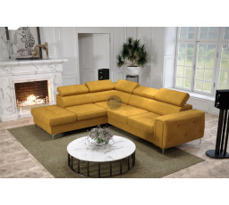 Rohová sedacia súprava ORION II s funkciou spania 225x255 cm - žltá, ľavá