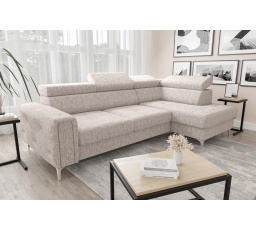 Rohová sedacia súprava s funkciou spania ORION 165x255 - béžová, pravá