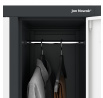 Šatní skriňa s 10 boxmi antracitovo-biela: BARTEK, 1360 x 1720 x 450 mm