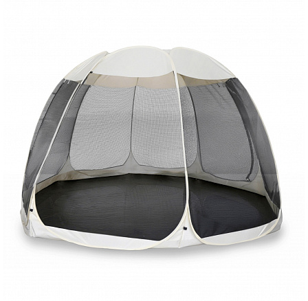 Pavilón CAMA 395 cm Záhradný Altán Béžový/Čierny