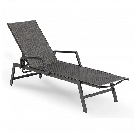 Záhradné lehátko ROULE Technoratan Čierny