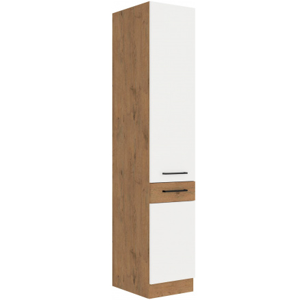 Kuchynská skriňa VIGO - 40 DK-210 2F, Dub Lancelot / Biely lesk